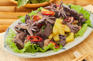 Lòng mề vịt xào dứa